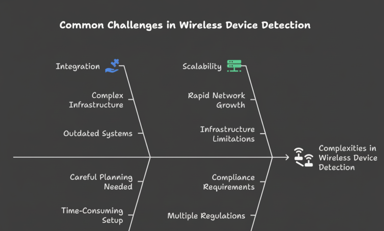 Common challenges for wireless device detection